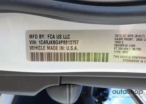 2023 Jeep Grand Cherokee L Limited 4X4 from USA, damaged, VIN 1C4RJKBG4P8813797